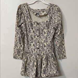 Elegant Paisley Print Dress 90’s vintage